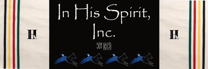 In His Spirit, Inc. Banner with Logo and appaloosa horses